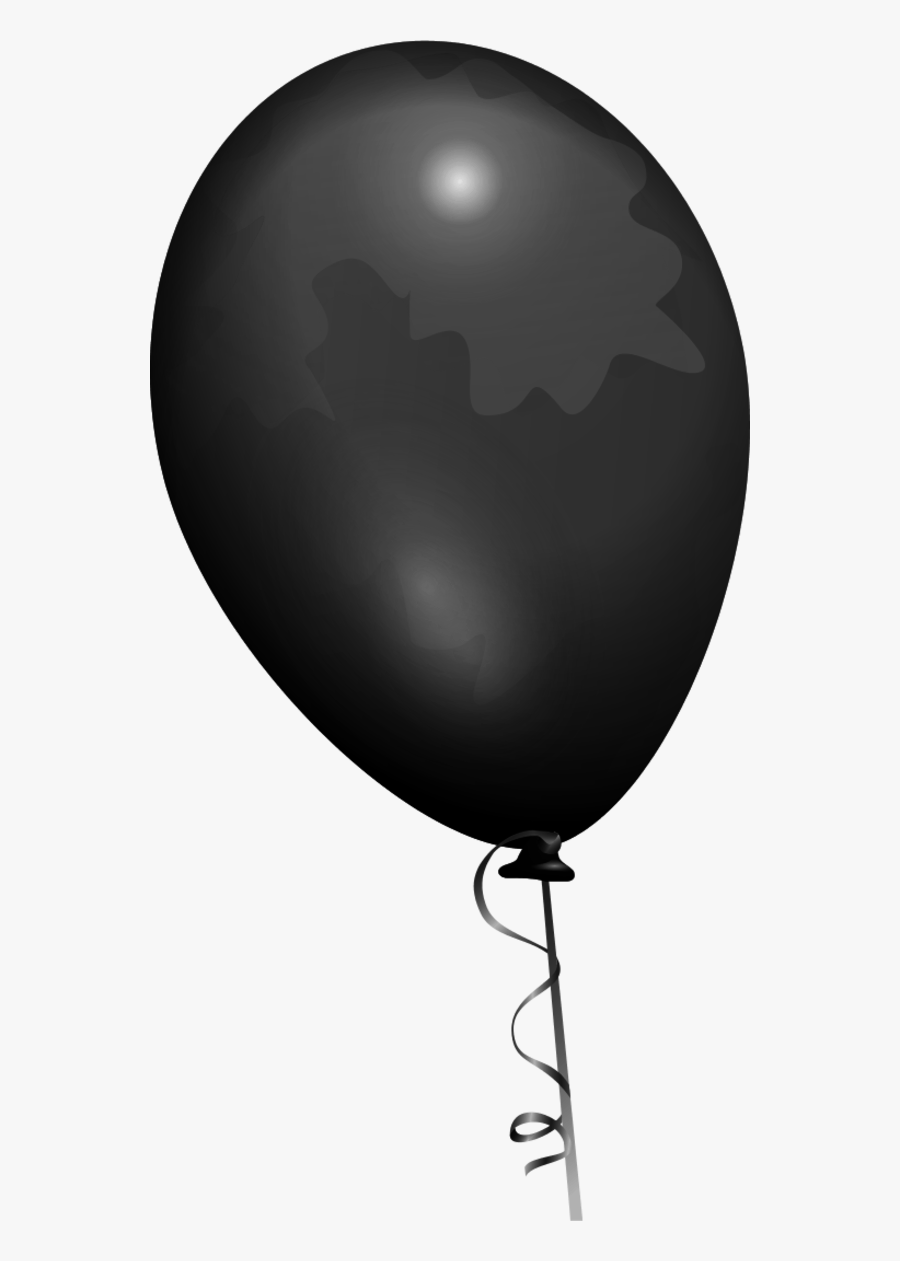 Black Shiny Baloon - Balloon Clip Art, Transparent Clipart