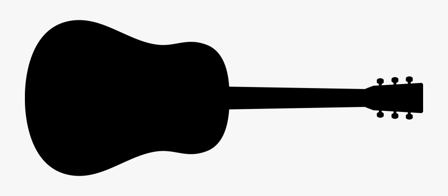 Acoustic Electric Guitar,string Instrument,silhouette - Guitar Silhouette Clip Art, Transparent Clipart