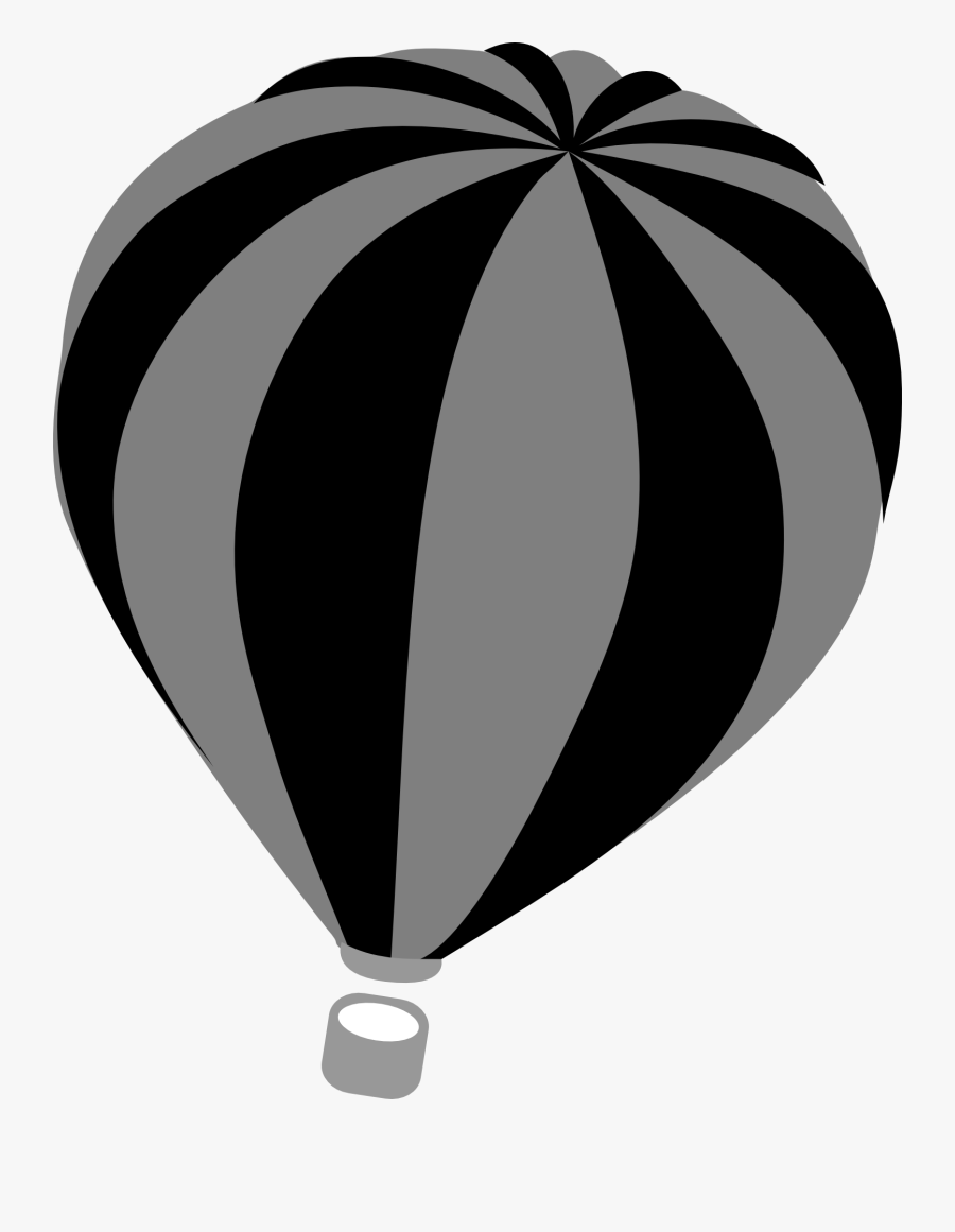 Transparent Cute Hot Air Balloon Clipart - Gray Hot Air Balloon, Transparent Clipart