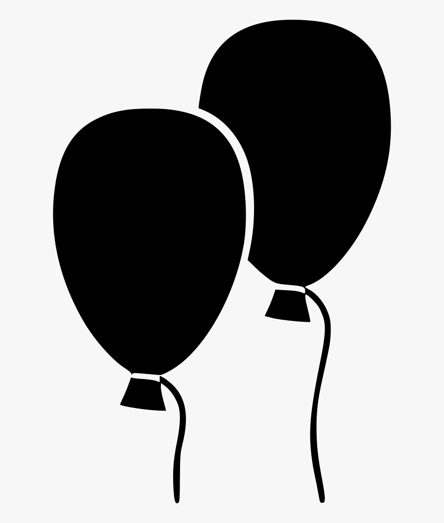 Clip Free Party Balloons Clipart Black And White - Balloons Sign Black And White, Transparent Clipart
