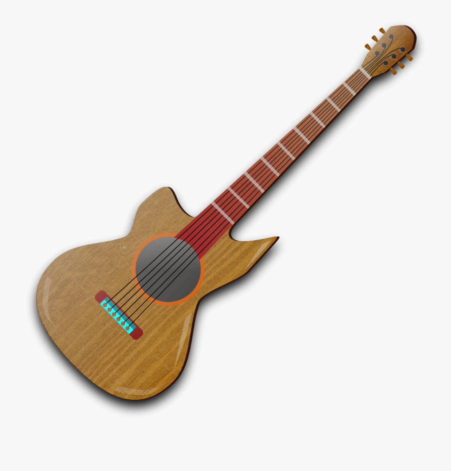 Wooden Guitar Clipart, Vector Clip Art Online, Royalty - Gambar Alat Alat Musik Png, Transparent Clipart