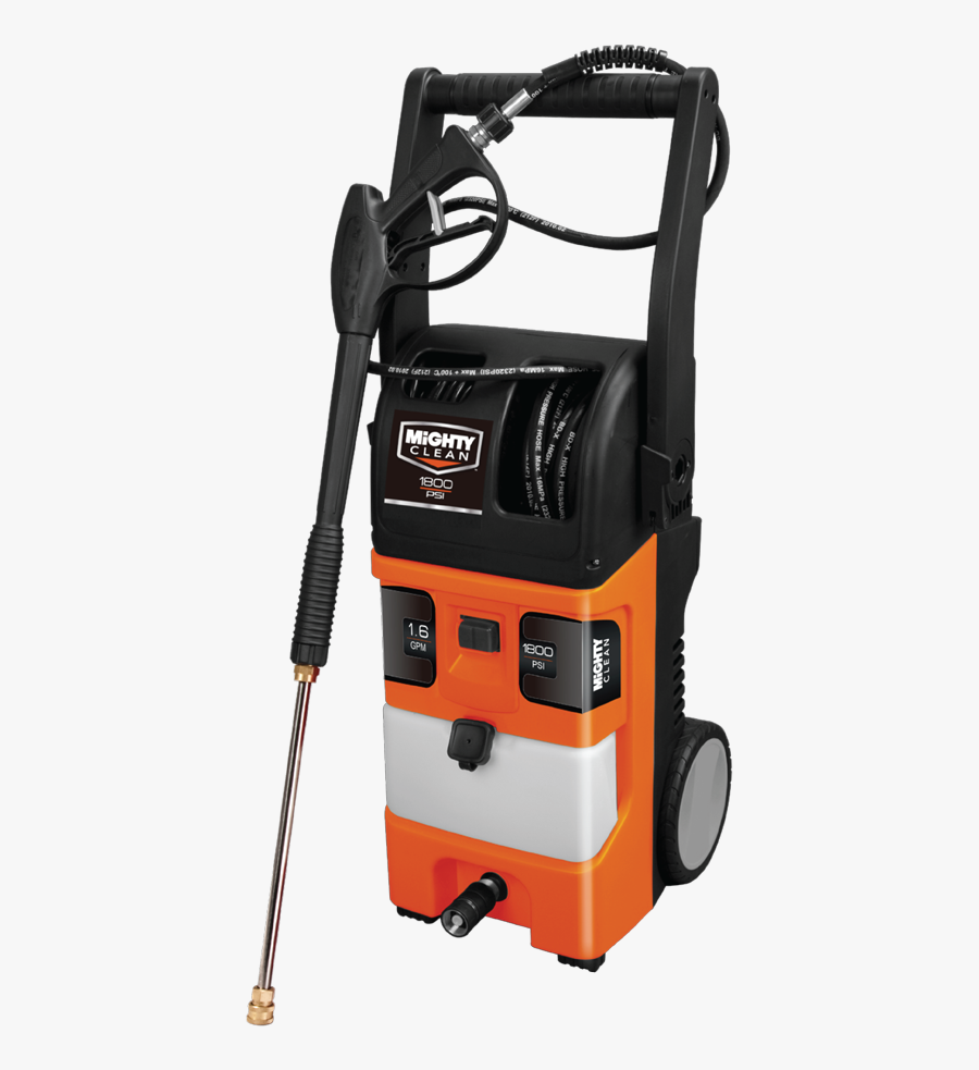 Transparent Pressure Washer Clipart - Clean Force 1800 Power Washer, Transparent Clipart