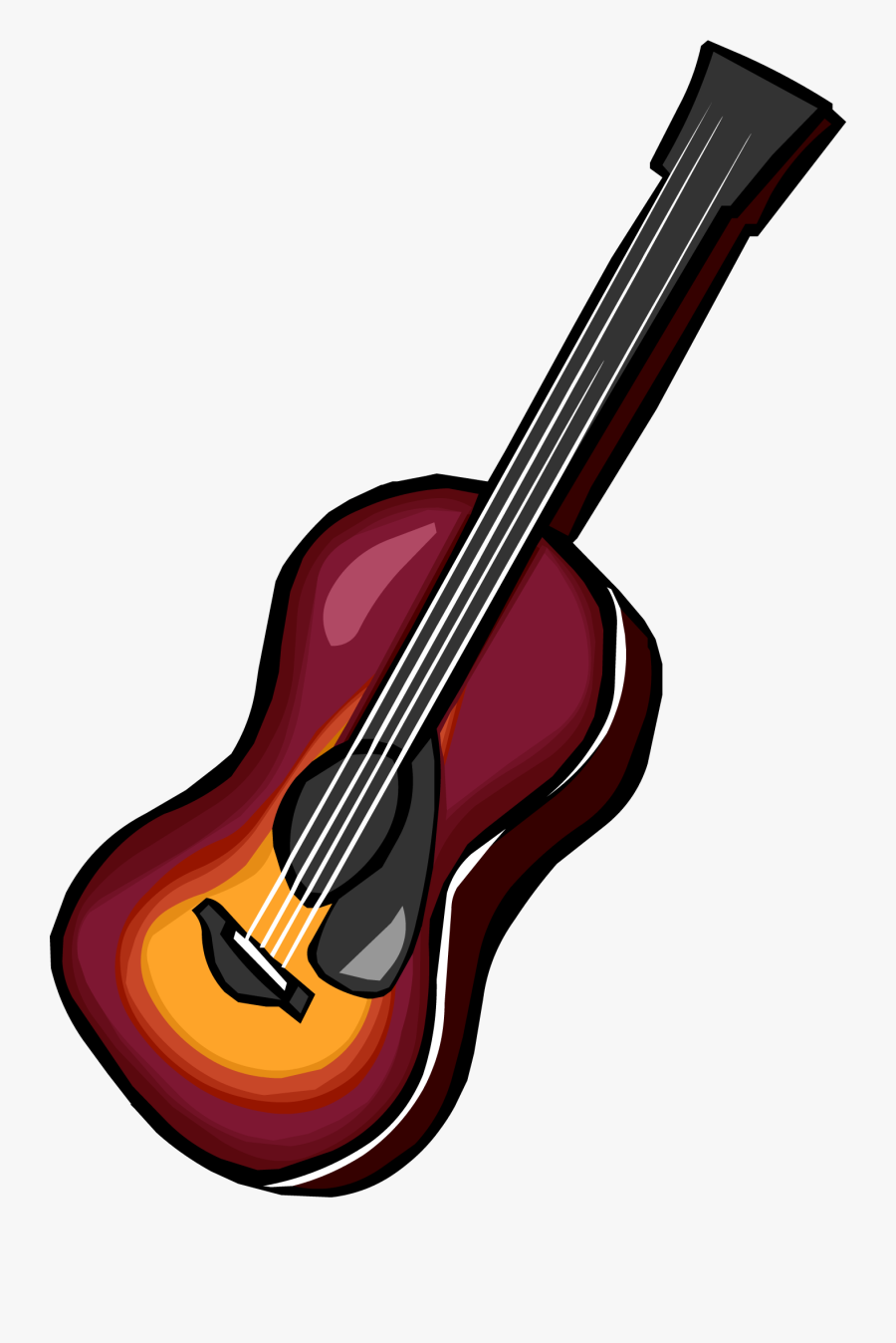 Acoustic Sunburst Guitar - Sunburst Guitar Red Blue, Transparent Clipart