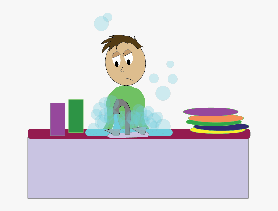 Dish Clipart Washing Vessel - Cartoon, Transparent Clipart