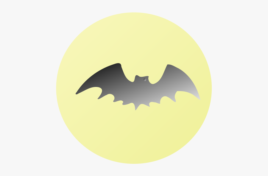 Bat In Front Of Moon - Emblem, Transparent Clipart