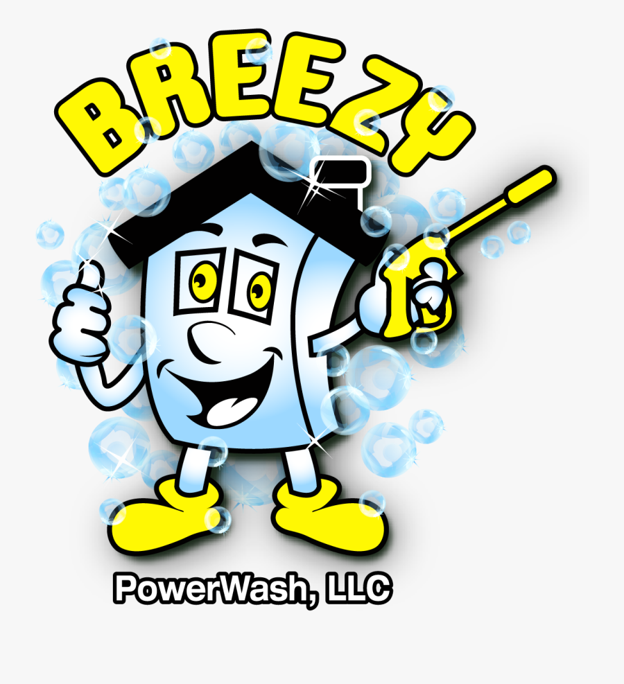 Breezy Powerwash Pressure Washing - Breezy Logo Power Wash, Transparent Clipart