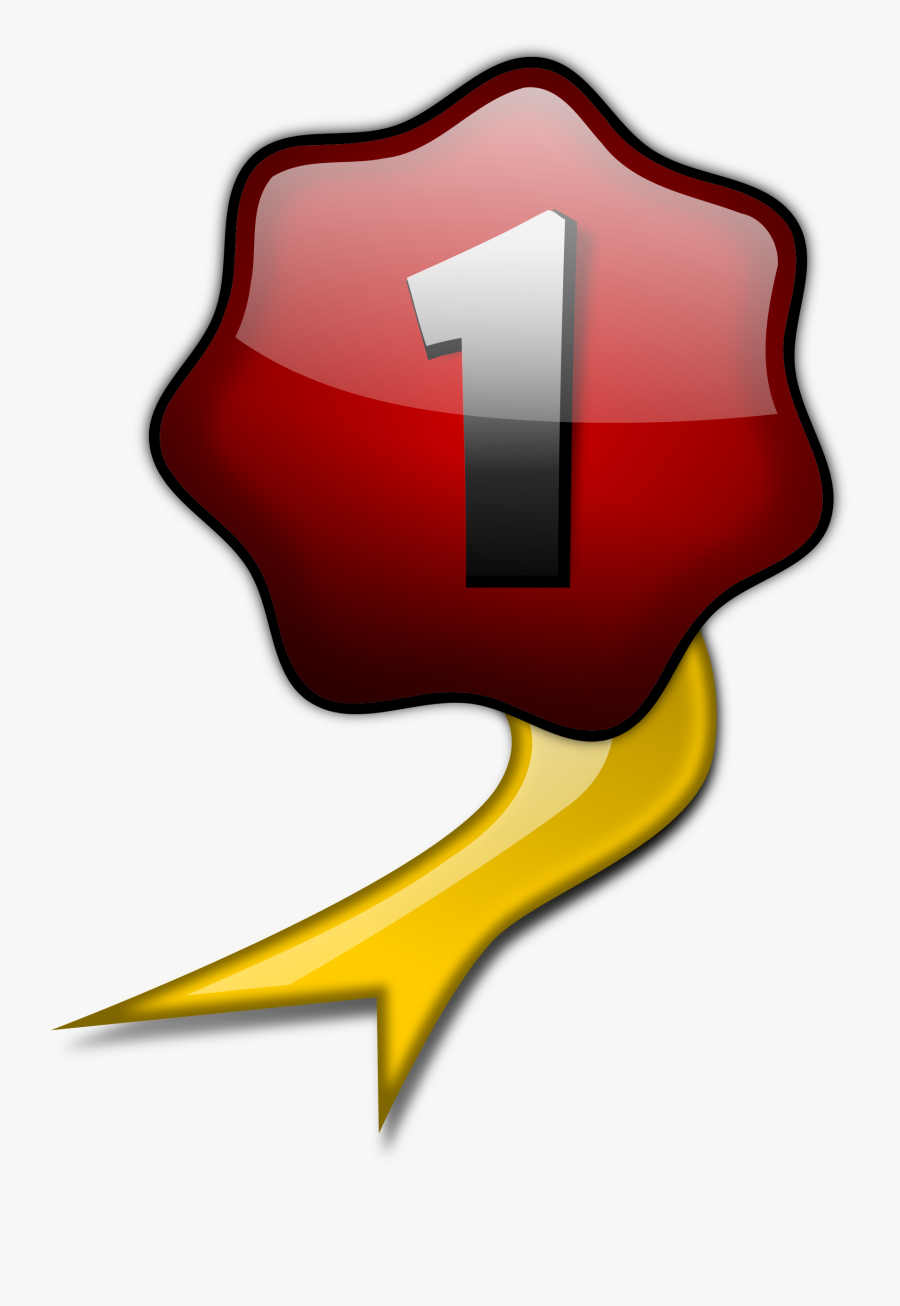 Award Ribbon Best Free Picture - No 1 Vector Png, Transparent Clipart