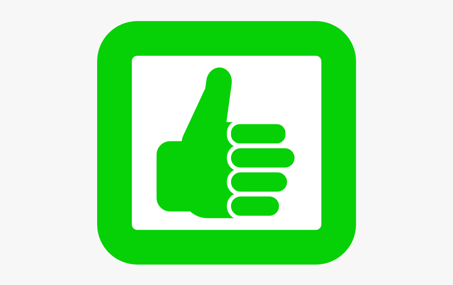 Good - Clip Art Thumbs Up Green, Transparent Clipart