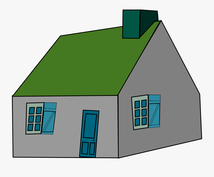 See Here House Outline Clipart Black And White - Clip Art, Transparent Clipart