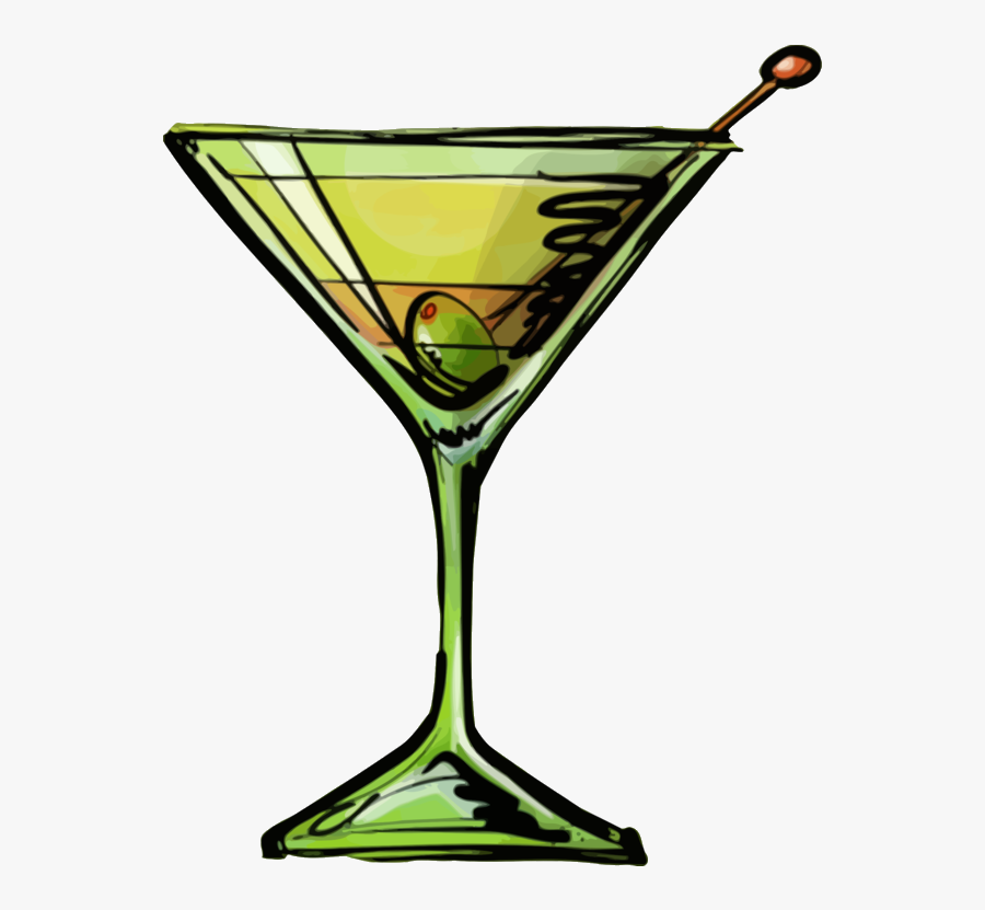 Dirty Martini Cocktail - Clip Art Martini Glasses, Transparent Clipart
