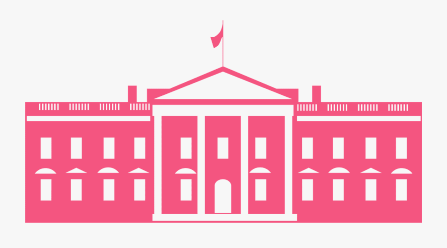 Silhouette White House Vector, Transparent Clipart