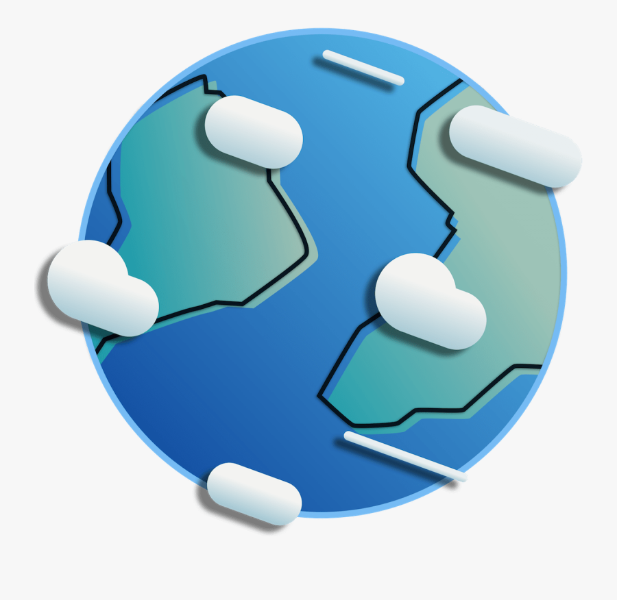 A Stylized Version Of The Earth With Clouds - Change, Transparent Clipart
