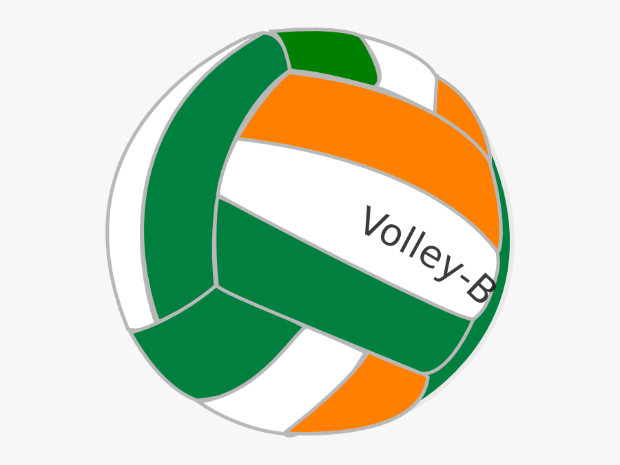 Volley Ball India Clip Art - Orange And Green Volleyball, Transparent Clipart