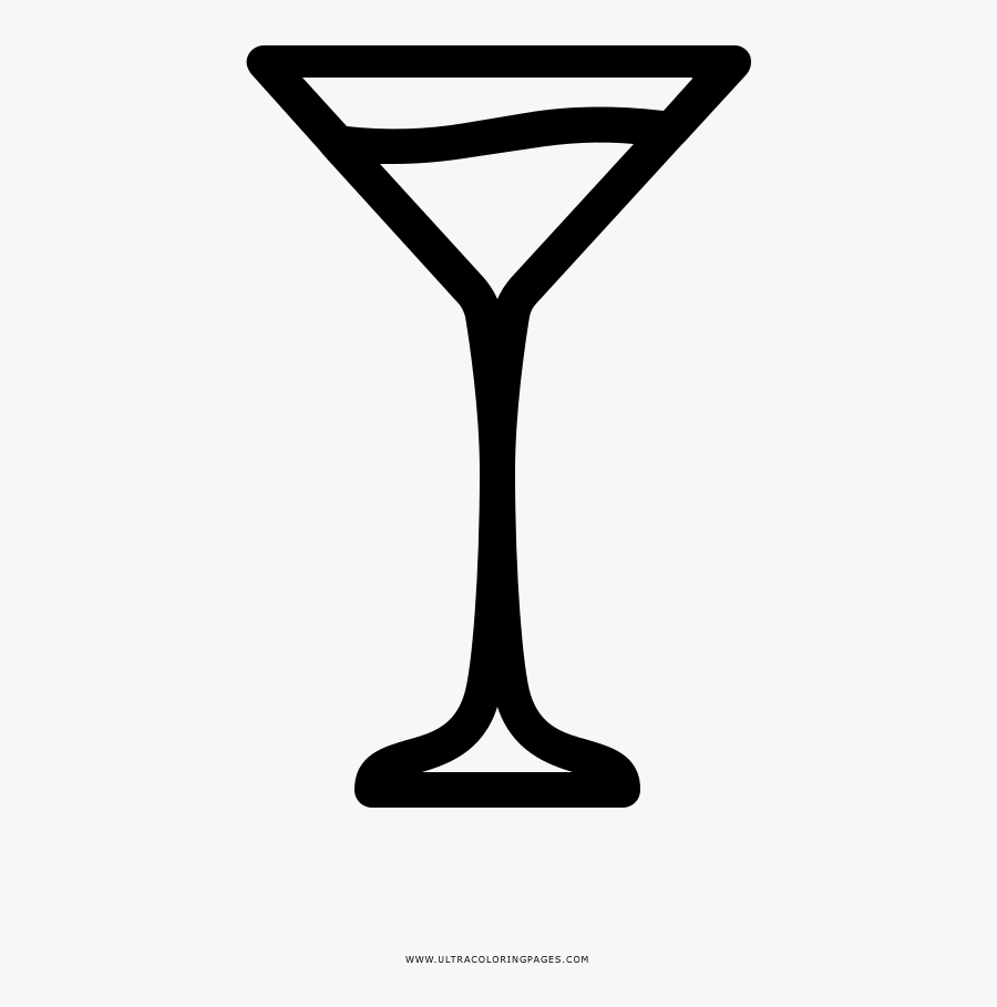 Martini Coloring Page, Transparent Clipart