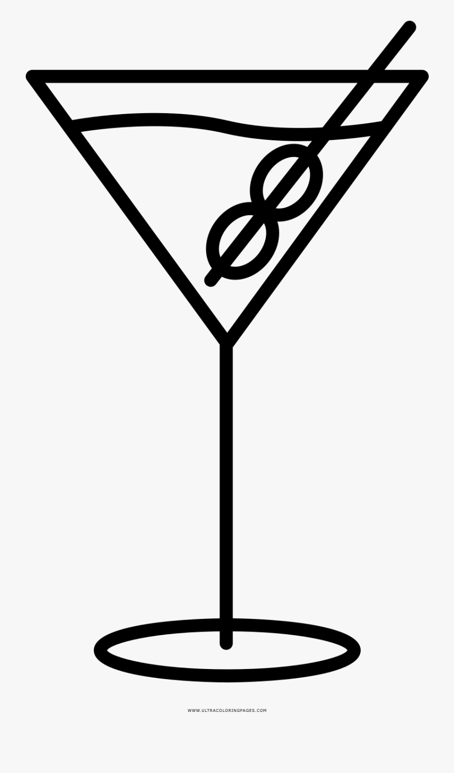 Martini Coloring Page - Triangles For Editing Transparent, Transparent Clipart