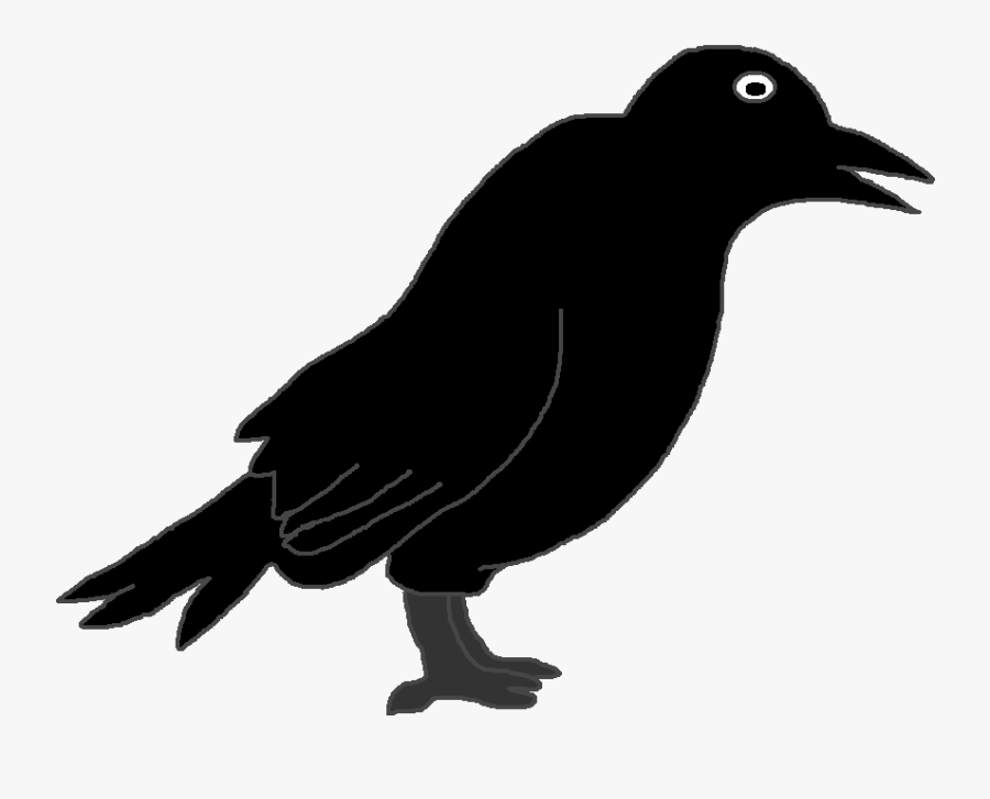 Graphics By Ruth - Draw A Crow Silhouette, Transparent Clipart