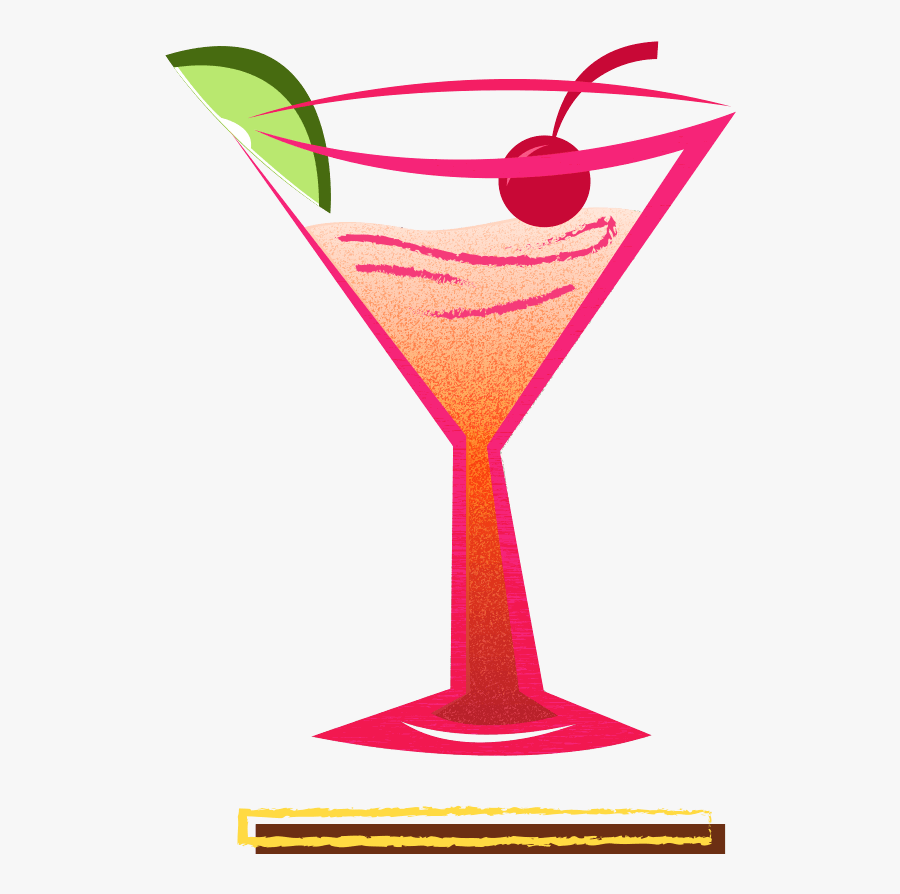Illustration Of A Cuban Daquirí - Martini Glass, Transparent Clipart
