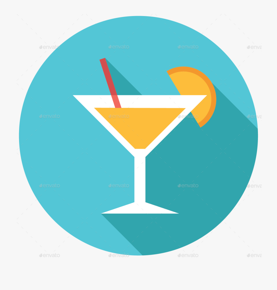 Martini Clipart Mocktail - Flat Icon Drink Png, Transparent Clipart