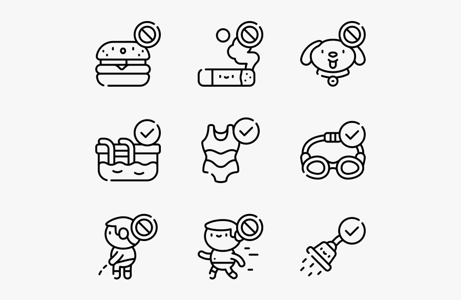 Swimming Pool - Food Icons Png, Transparent Clipart