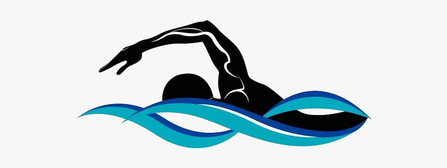 Swimming Silhouette Illustration Black - Silhouette Swimming Clip Art, Transparent Clipart