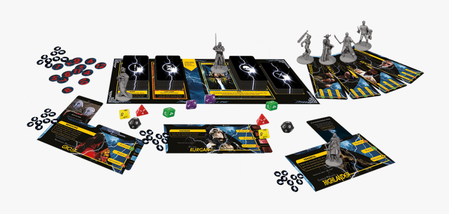 Components Set Up Of Highlander The Board Game By River - Highlander Board Game, Transparent Clipart