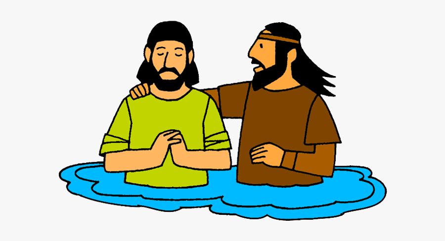 Jesus Being Baptised Cartoon, Transparent Clipart