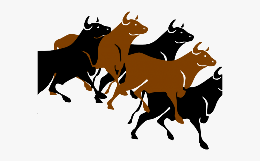 Running Of The Bulls Clipart, Transparent Clipart