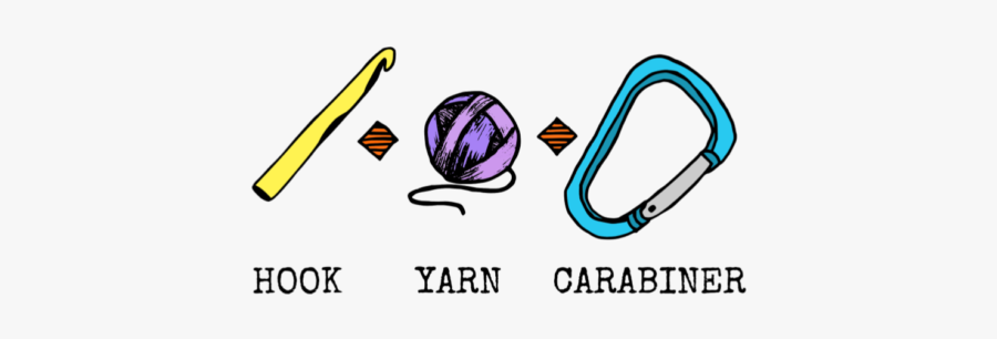 Hook🔸yarn🔸carabiner - Asmi, Transparent Clipart