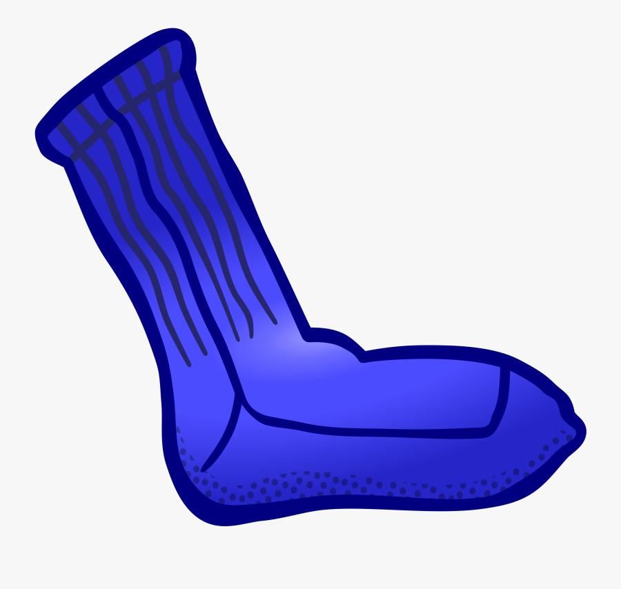 School Clipart Sock - Blue Sock Clip Art, Transparent Clipart