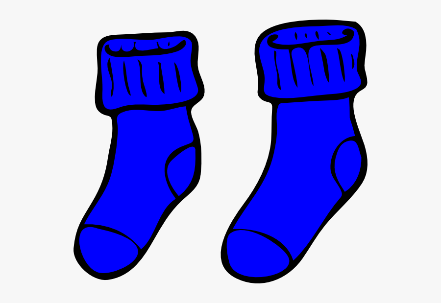 Clip Art Blue Socks, Transparent Clipart