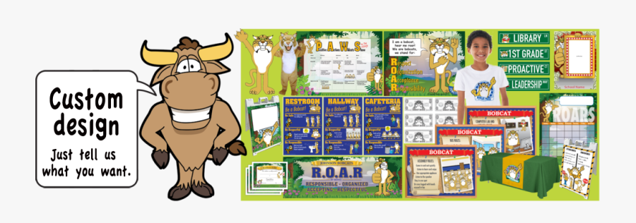 Pbis Posters Bull Mascot Clip Art - Clip Art, Transparent Clipart