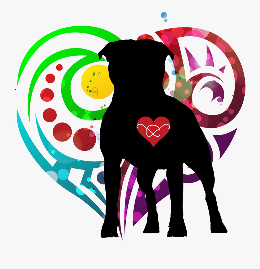 Staffordshire Bull Terrier Pedigreed - Maori Designs Heart, Transparent Clipart