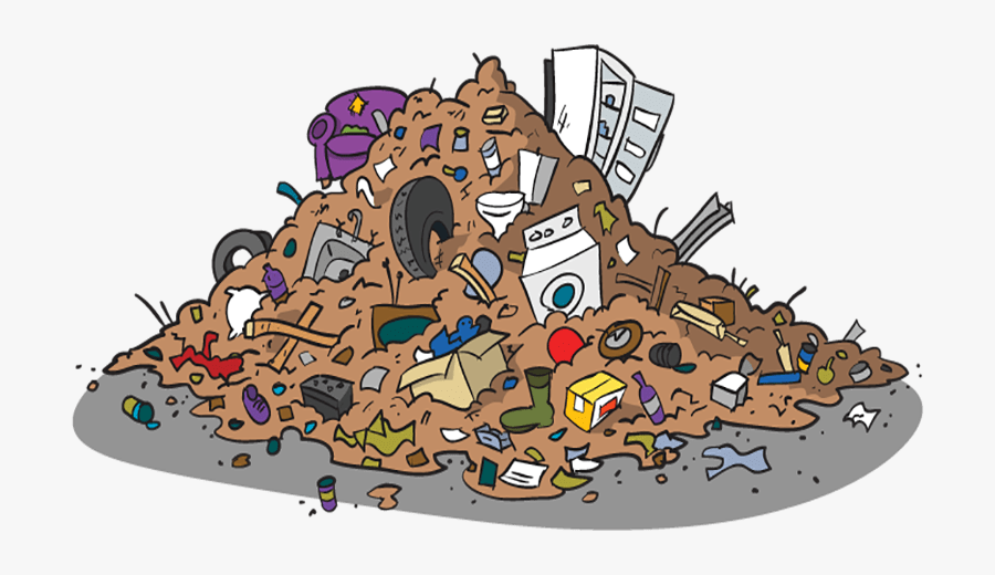 Transparent Community Clean Up Clipart - Pile Of Trash Drawing, Transparent Clipart
