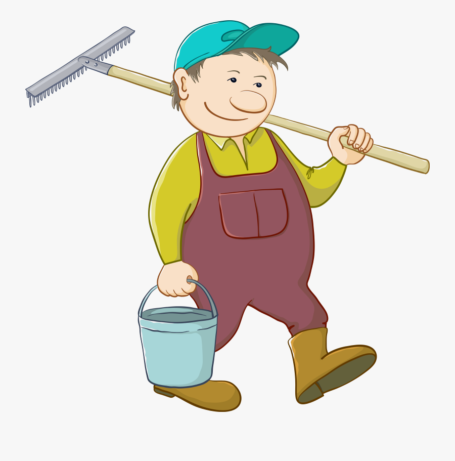 Transparent Clean Up Clipart - Cartoon Gardeners, Transparent Clipart