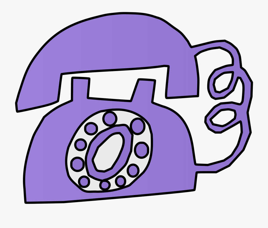Purple Telephone Clipart, Transparent Clipart