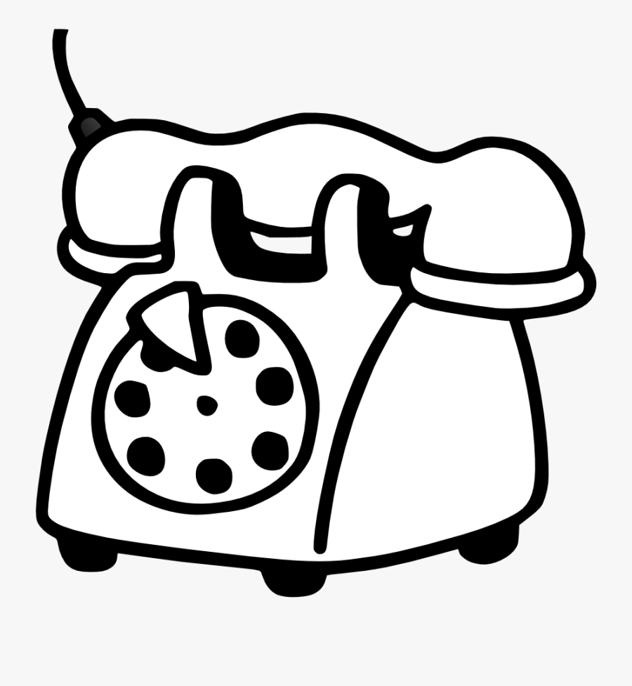 Gustavorezende Old Telephone Black White Line Art 555px - Clipart Telefone Para Pintar, Transparent Clipart