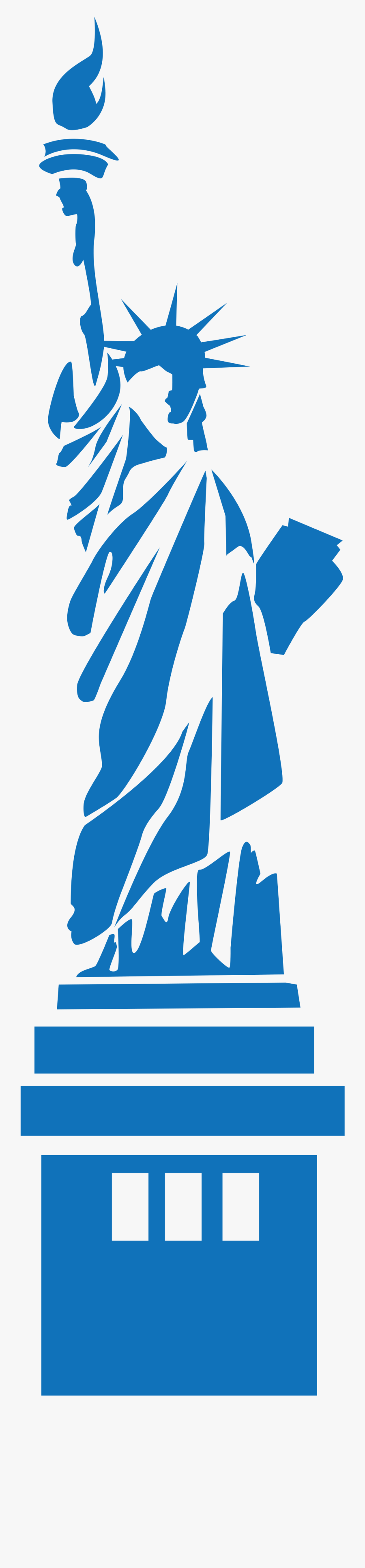New York Statue Of Liberty Clip Arts - Statue Of Liberty Blue Clipart, Transparent Clipart