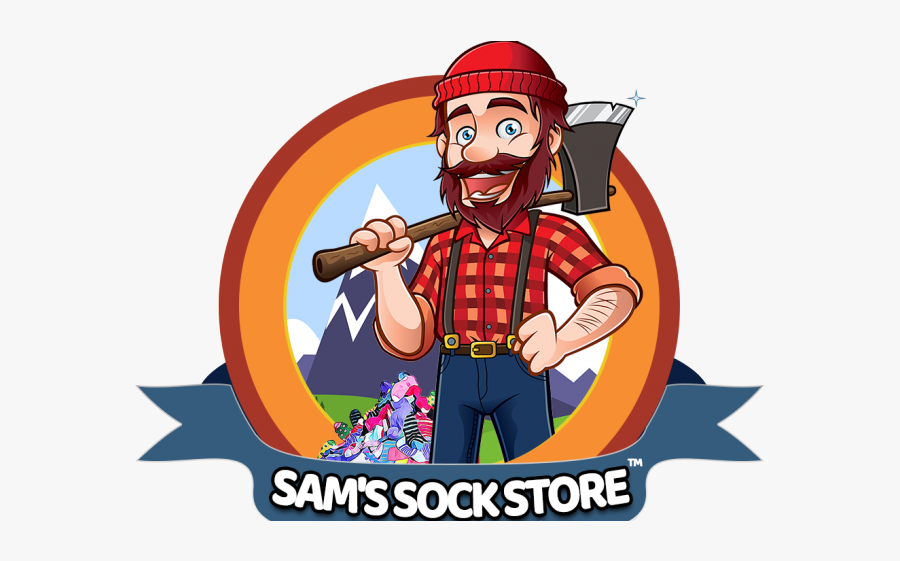 Socks Clipart Fun Sock - Cartoon Lumberjack No Background, Transparent Clipart