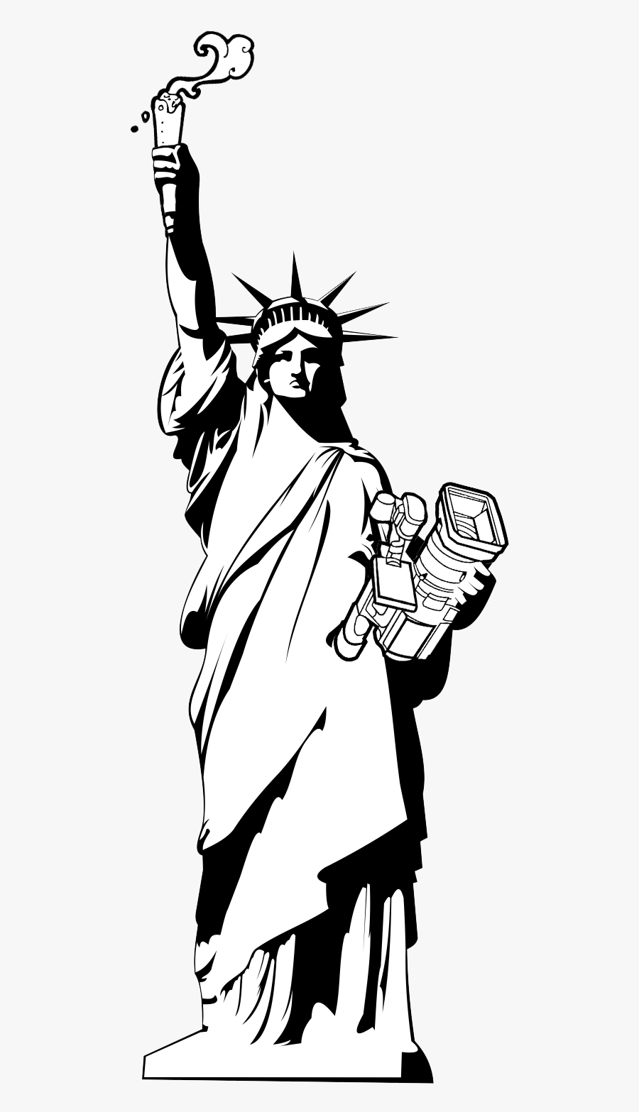 Statue Of Liberty Drawn, Transparent Clipart