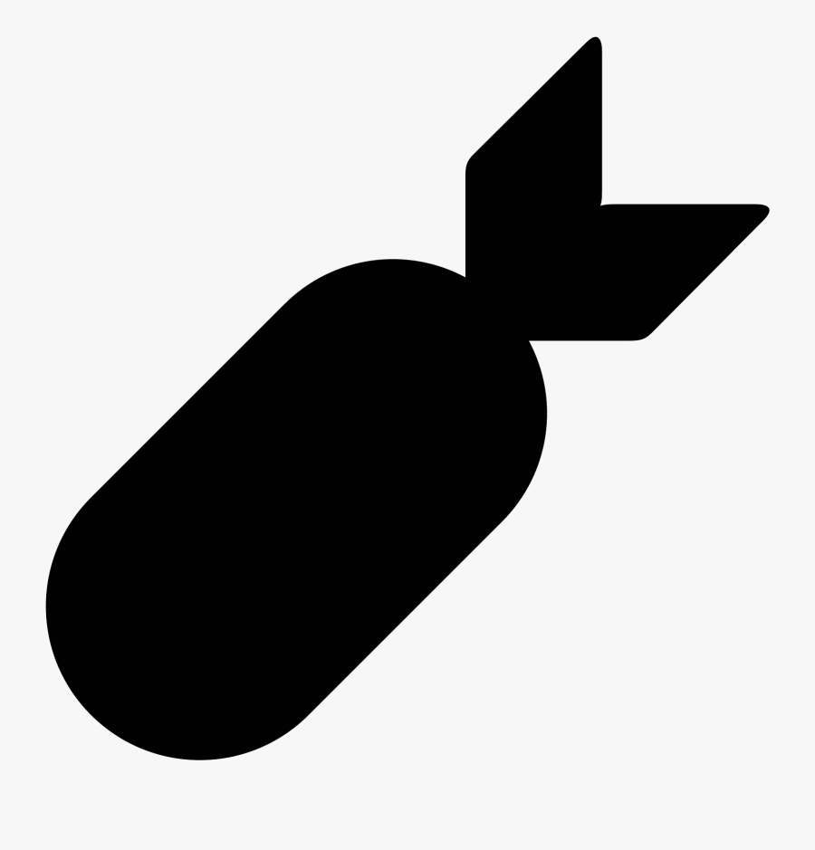 Clip Art For Free Download - Bomb Icon Black And White, Transparent Clipart