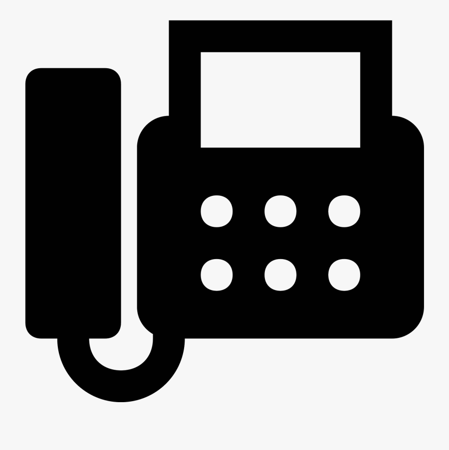 Telephone Icon Vector Free Download - Fax Icon Vector, Transparent Clipart