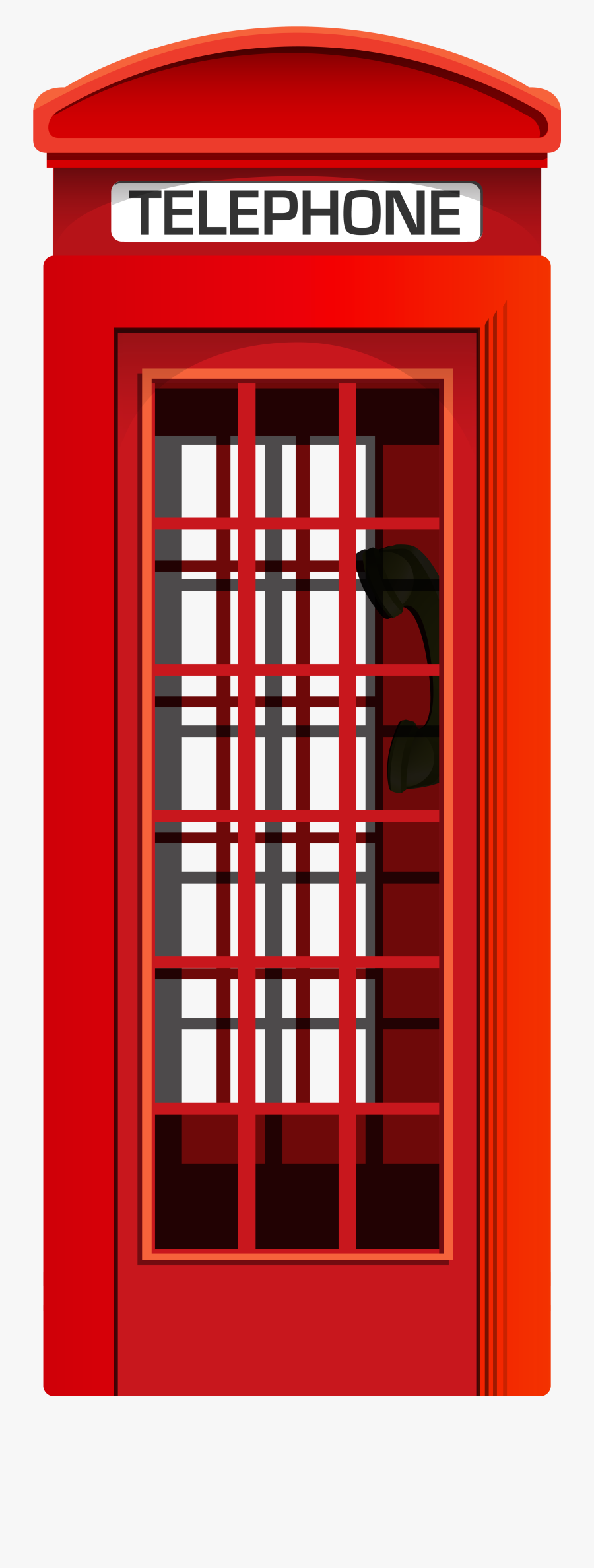 Red Telephone Booth Png Clip Art - Red Telephone Booth Png, Transparent Clipart