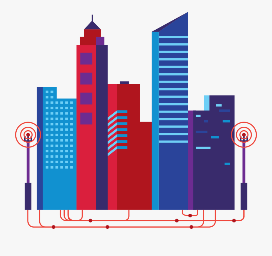 Wireless Infrastructure Graphic, Transparent Clipart