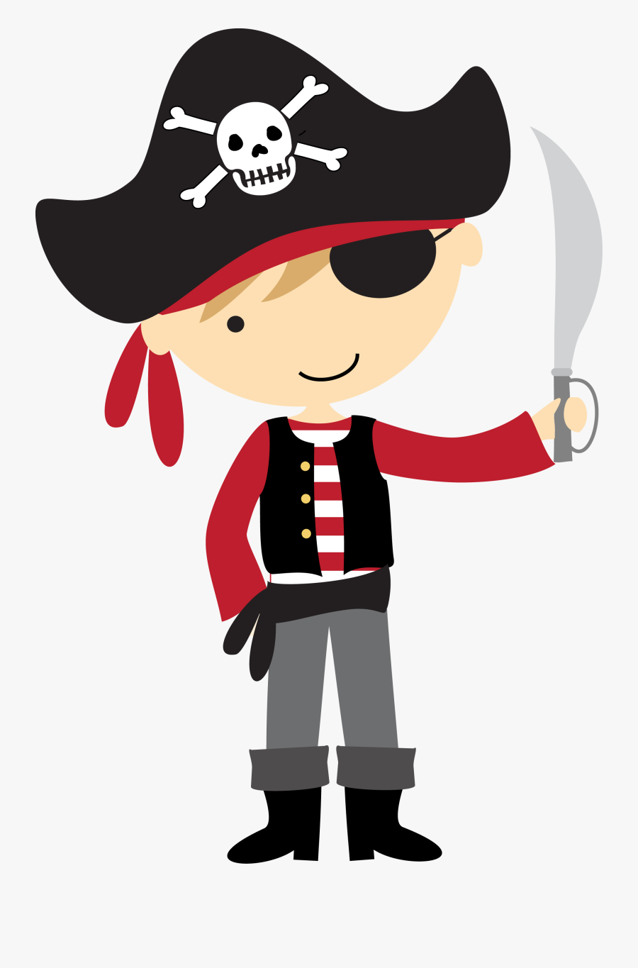 Pirate Boy Telephone Clipart & Clip Art Images - Cute Pirate Clip Art, Transparent Clipart