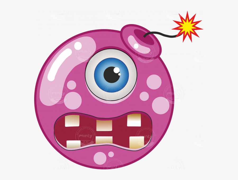Cartoon Magenta Bomb - Cartoon Green Bomb, Transparent Clipart