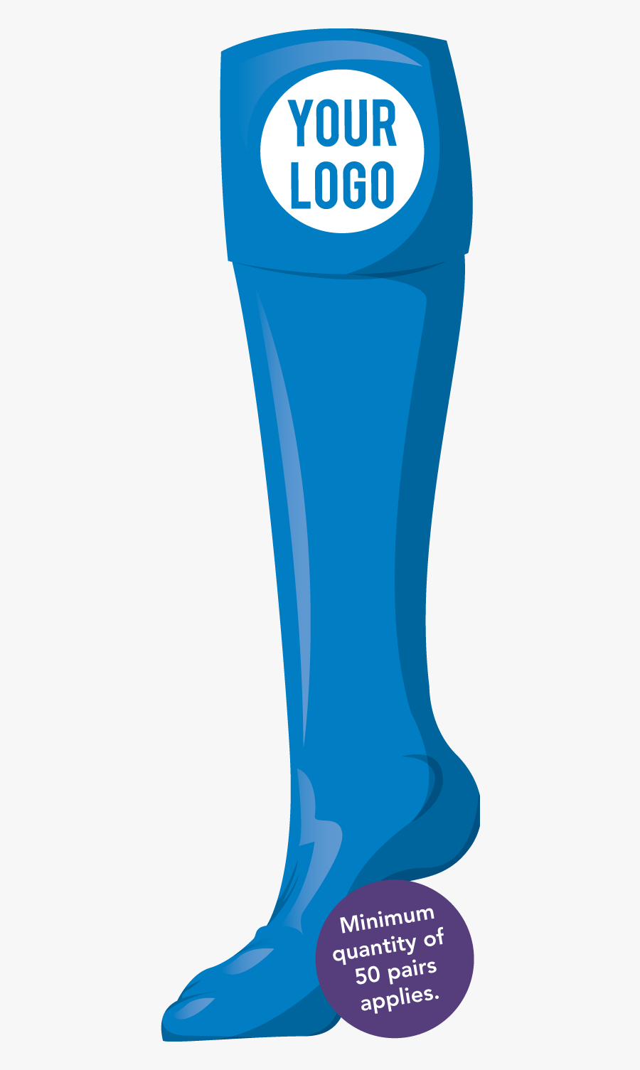 Plain Custom Hockey Socks With Logo, Transparent Clipart