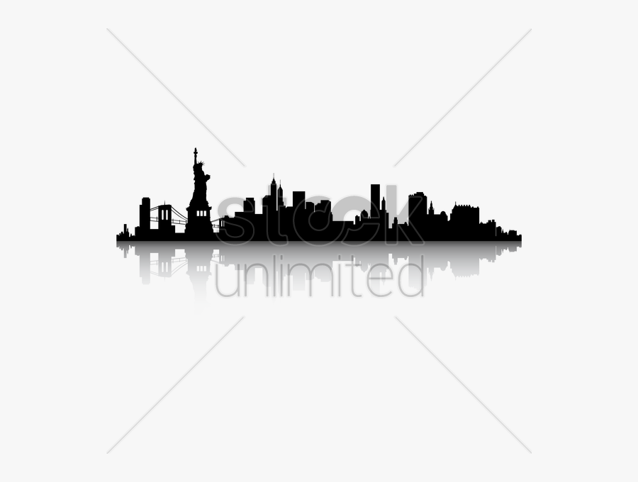 New York Skyline Silhouette Vector Image - Free Image New York City Silhouette Skyline, Transparent Clipart