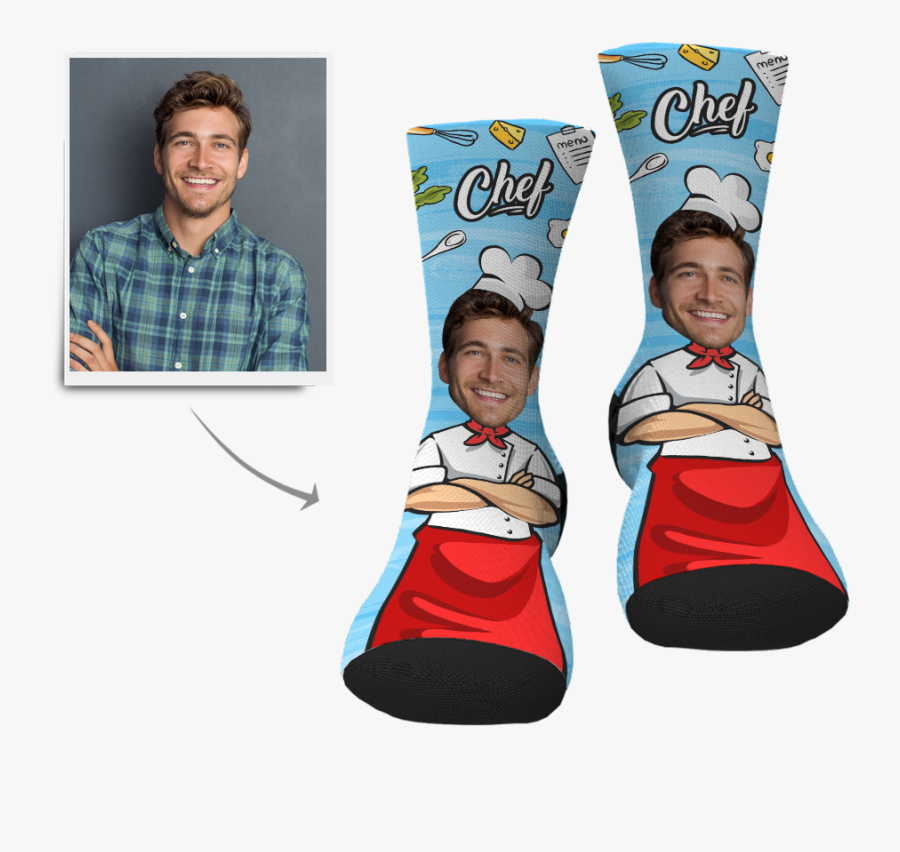 Custom Face Socks, Transparent Clipart