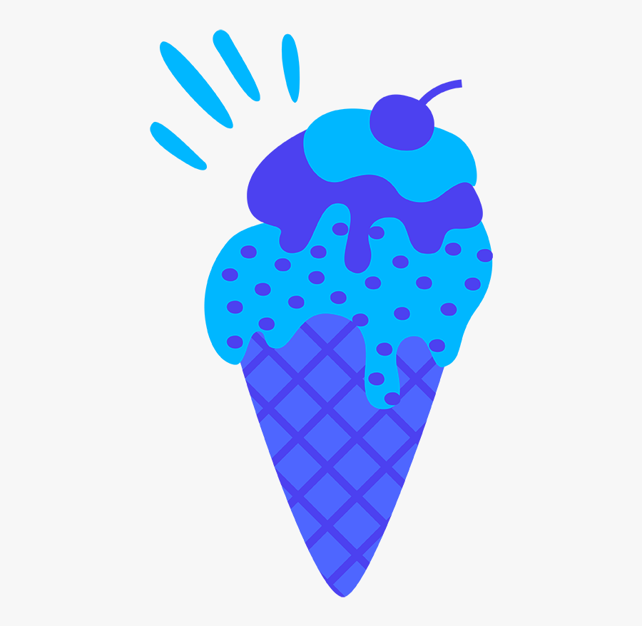 Ice Cream Blue, Transparent Clipart