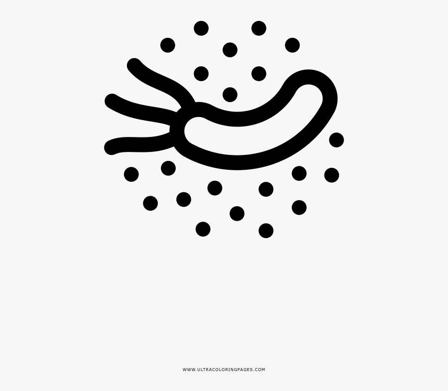Bacteria Coloring Page - Illustration, Transparent Clipart